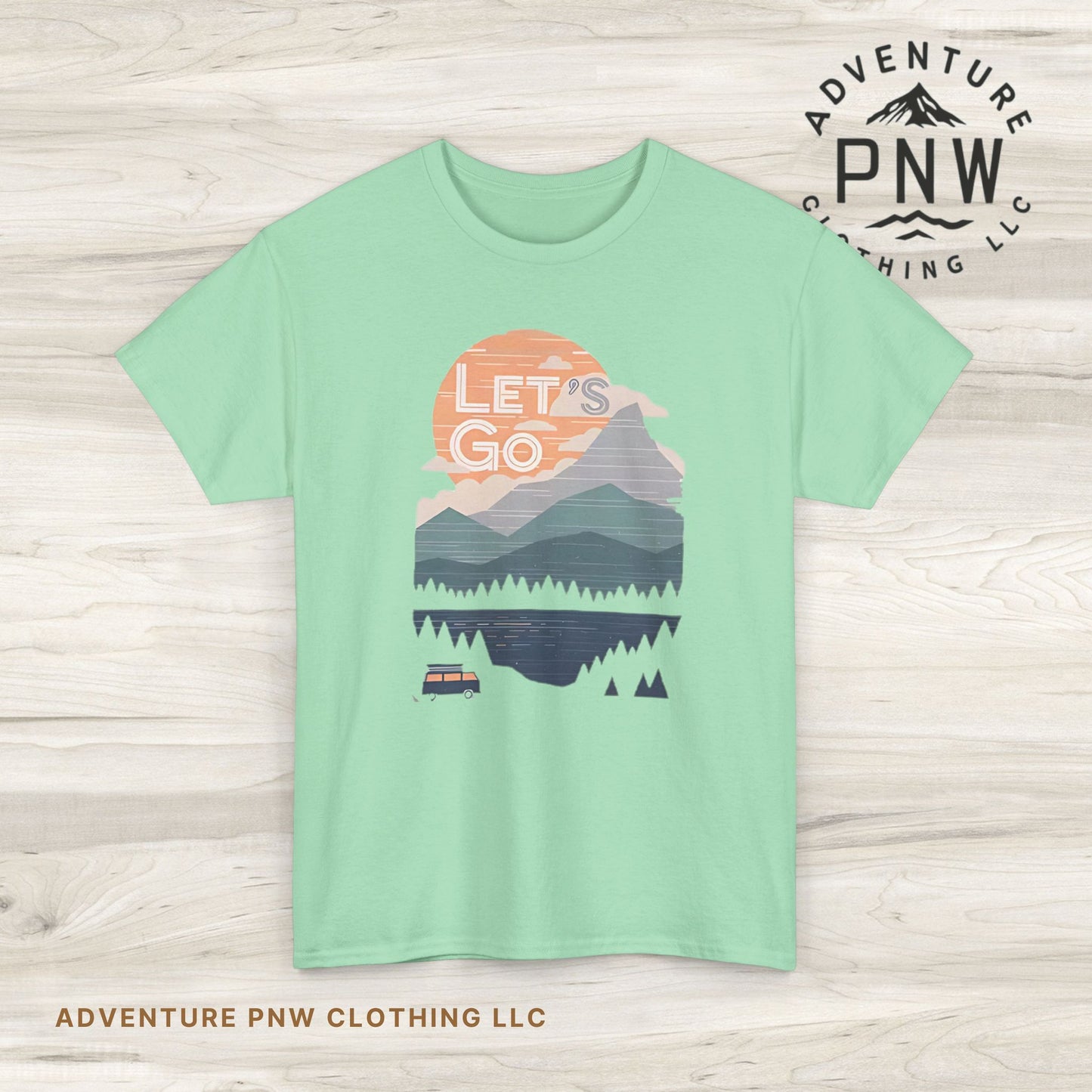 Women's Mountain Graphic T Shirt, Glamping Adventure Nature Lover Tee, Unisex Heavy Cotton, Casual 90s Shirt, Camping Hiking Wilderness
