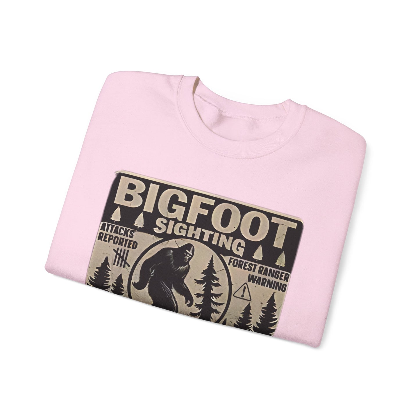 Bigfoot Sighting Retro Sweatshirt, Funny Sasquatch Crewneck, Ranger Warning Forest Attacks Vintage Jumper, Stay Out Woods Unisex Hoodie,