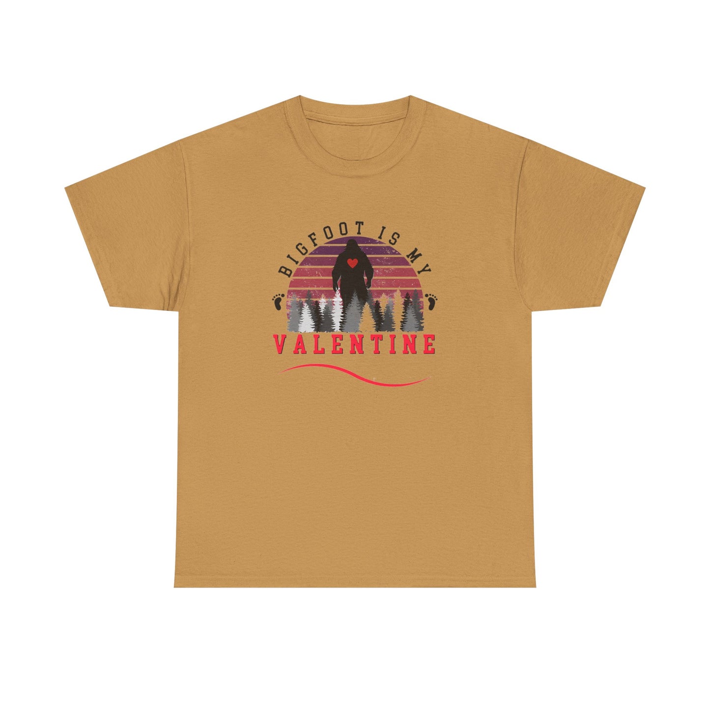 Bigfoot Is My Valentine Unisex Tee, Funny Cryptid Gift Shirt, V Day Tshirt, Valentines Day Gift
