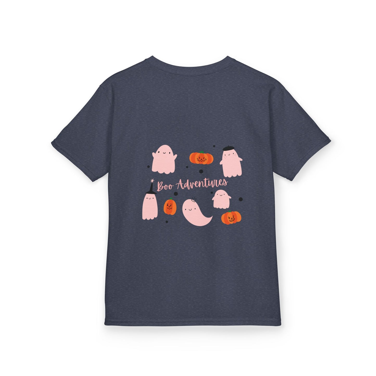 Kids Tee, Cute Ghost Pumpkins Boo Adventure Shirt for Children, Halloween Pumpkin Costume Youth Top, Halloween Party Outfit, Fall Kid's