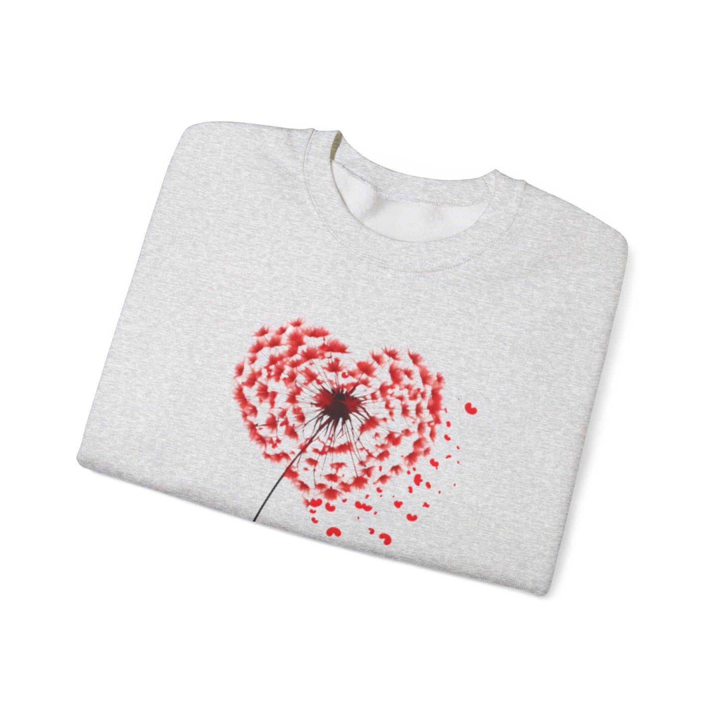 Dandelion Heart Sweatshirt, Valentine Sweatshirt, Wildflower Sweatshirt, Valentine Flower Sweatshirt, Love Sweatshirt - Unisex Sweatshirt