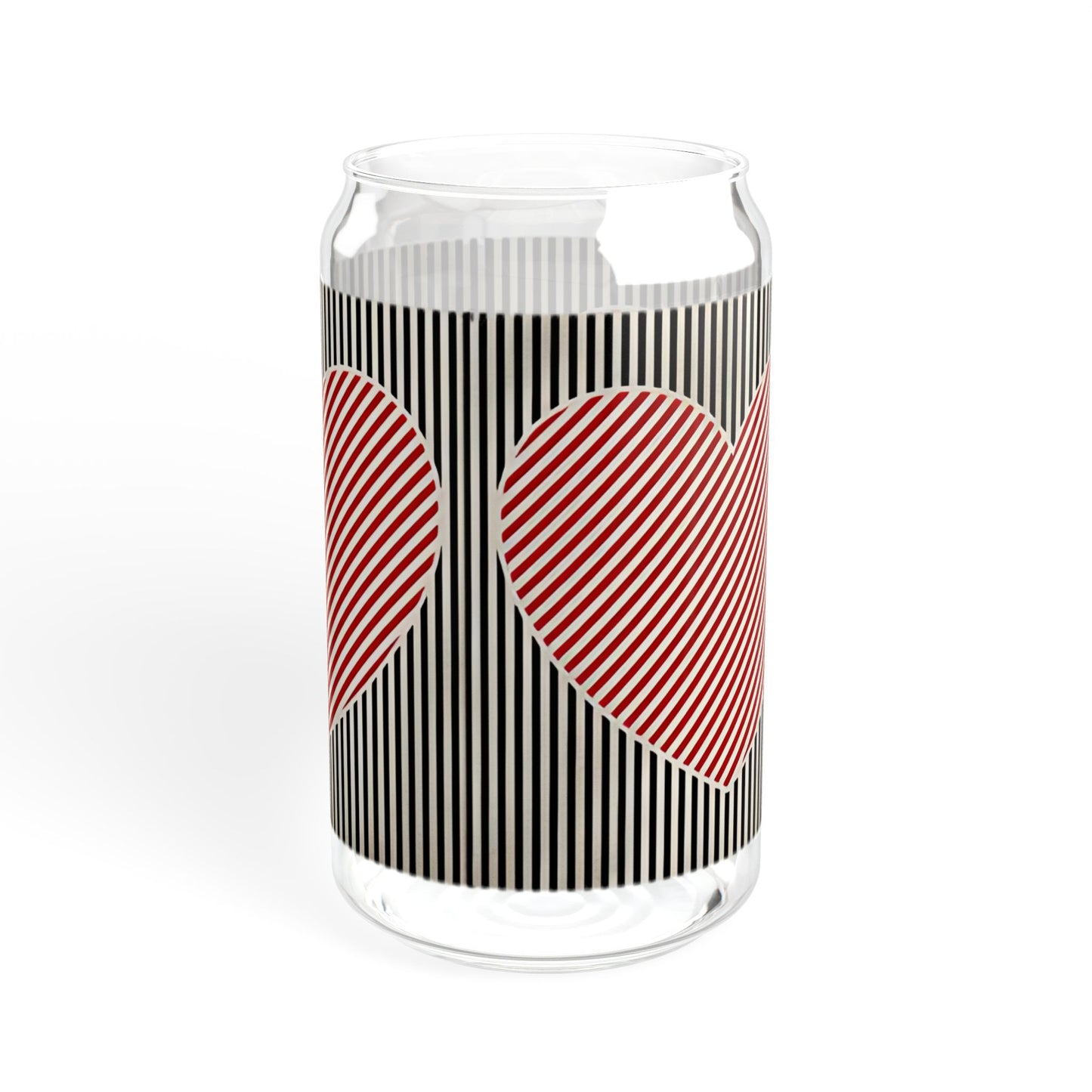 Retro Heart Valentine Sipper Glass –Adventure Gift for Her