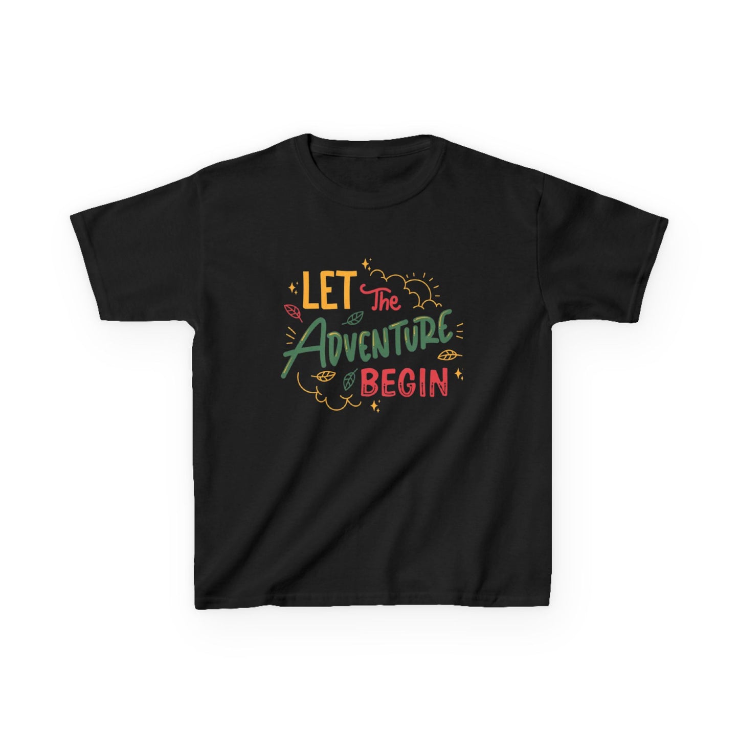 Lets the ADVENTURE Begins with CHRISTMASS Vibes Kids Heavy Cotton™ Tee| Christmas Adventure Outfit