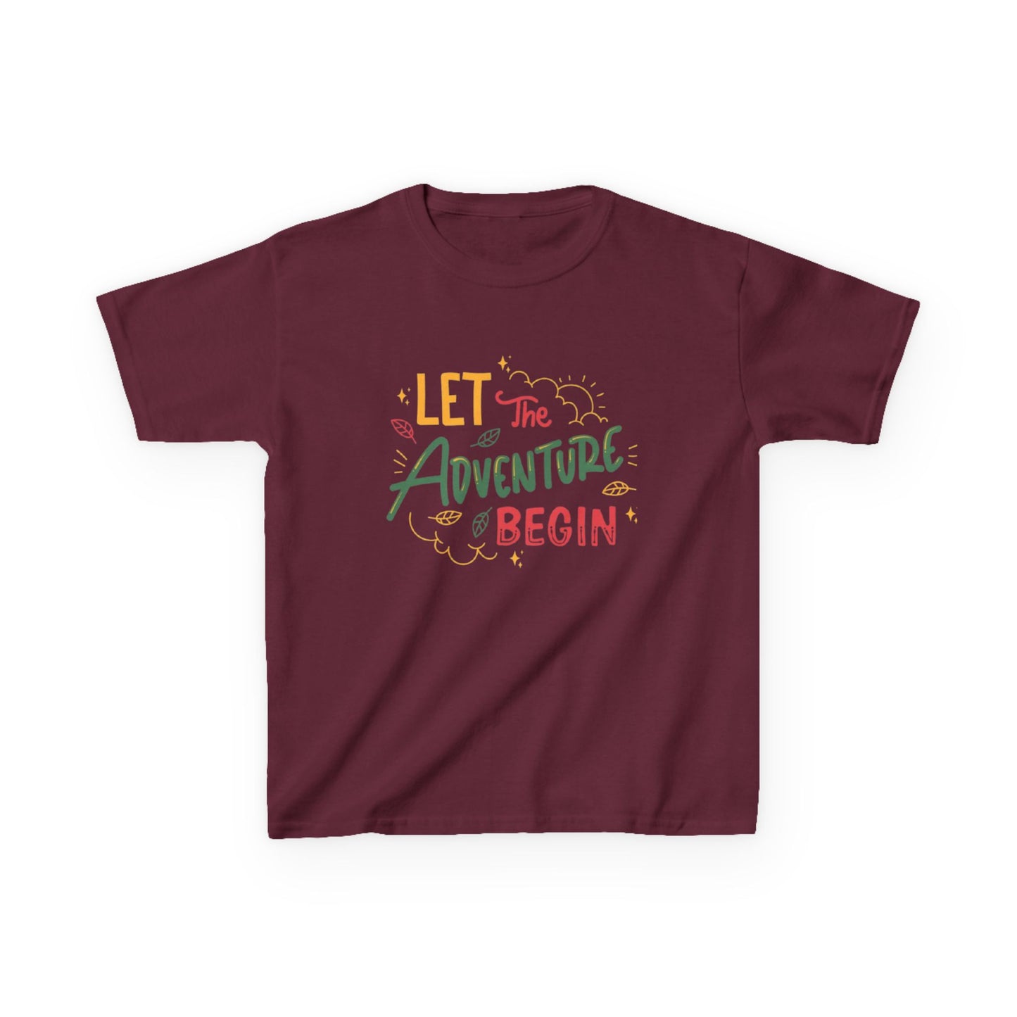 Lets the ADVENTURE Begins with CHRISTMASS Vibes Kids Heavy Cotton™ Tee| Christmas Adventure Outfit
