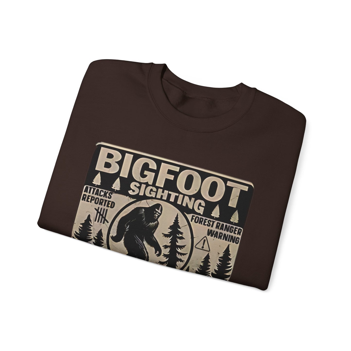 Bigfoot Sighting Retro Sweatshirt, Funny Sasquatch Crewneck, Ranger Warning Forest Attacks Vintage Jumper, Stay Out Woods Unisex Hoodie,