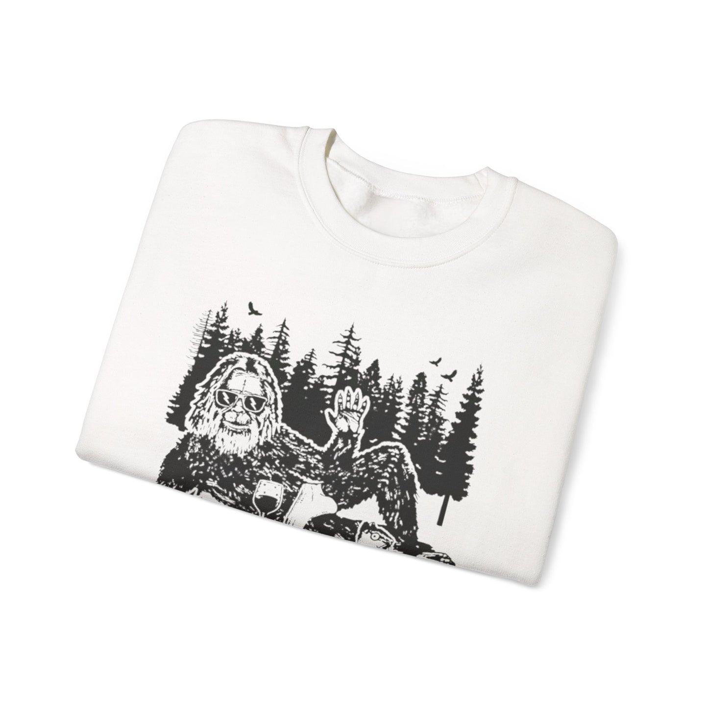 Bigfoot Sweatshirt - Funny Sasquatch Men Women Guys Weird Squatchy Unisex Crewneck, Sweatshirt Hoodie Pullover, Gift for Cryptid