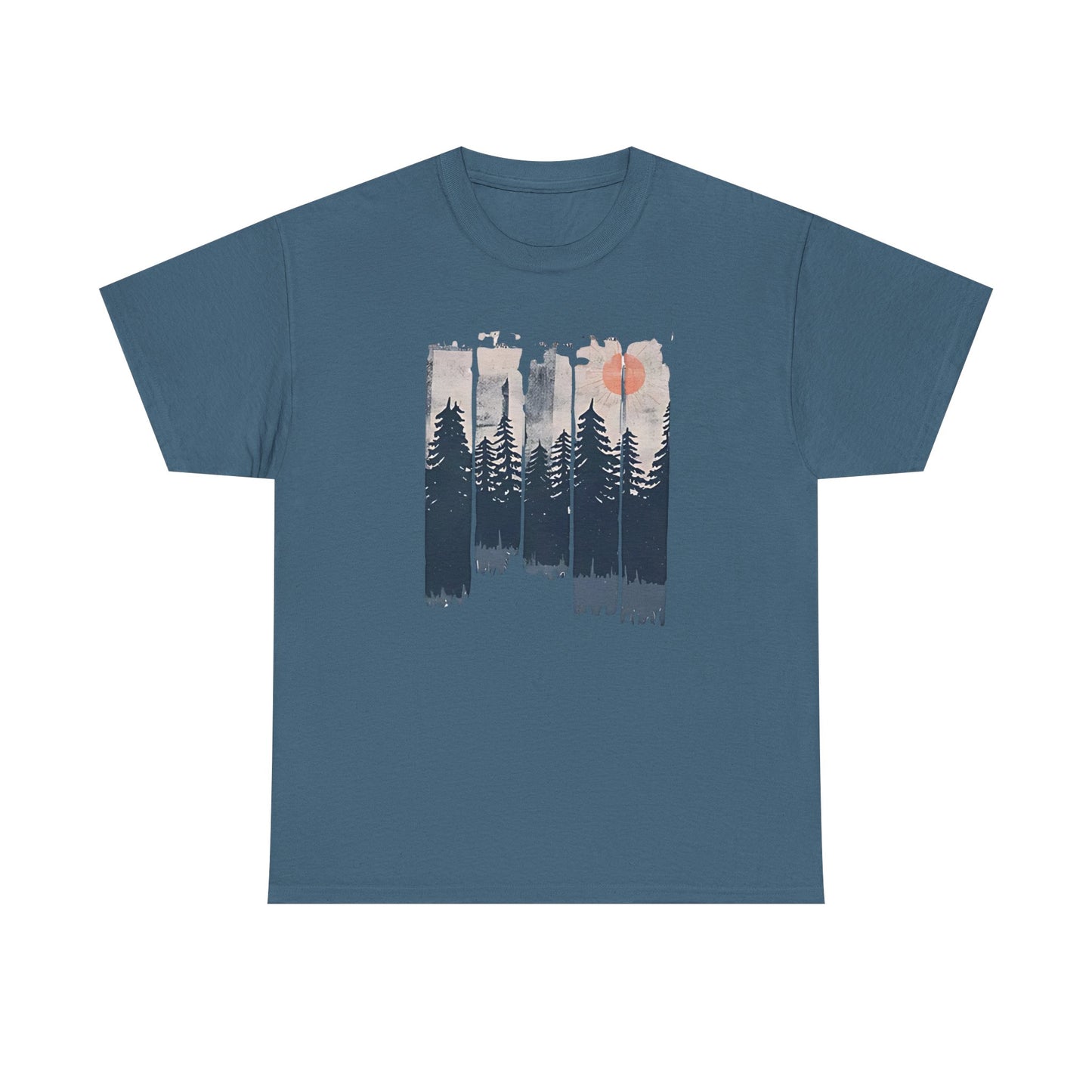 Forest Mountain T Shirt, Nature Lover Hiking Outdoorsy Tee, Glamping Adventure Vintage Tshirt, 90s Retro Camping Top, Unisex Heavy Cotton