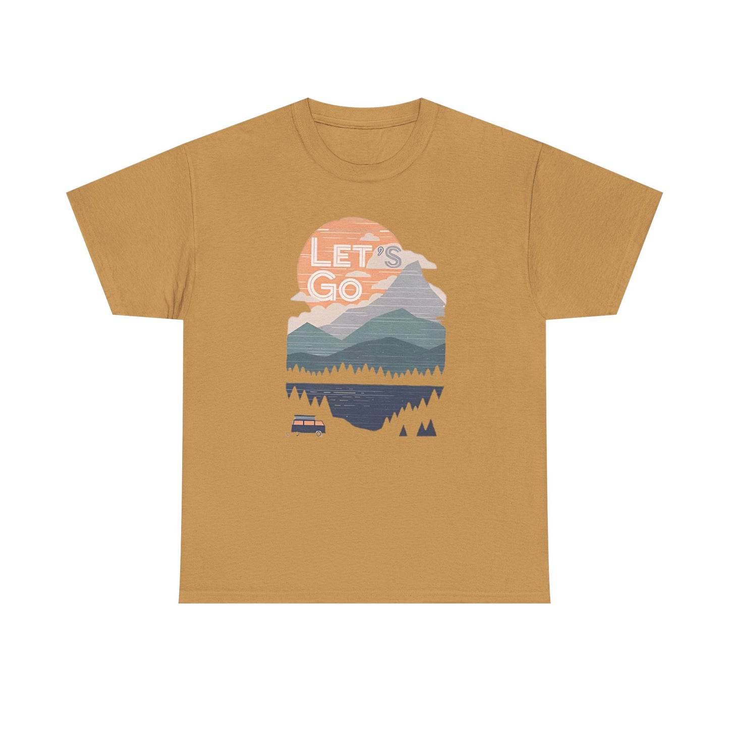 Women's Mountain Graphic T Shirt, Glamping Adventure Nature Lover Tee, Unisex Heavy Cotton, Casual 90s Shirt, Camping Hiking Wilderness