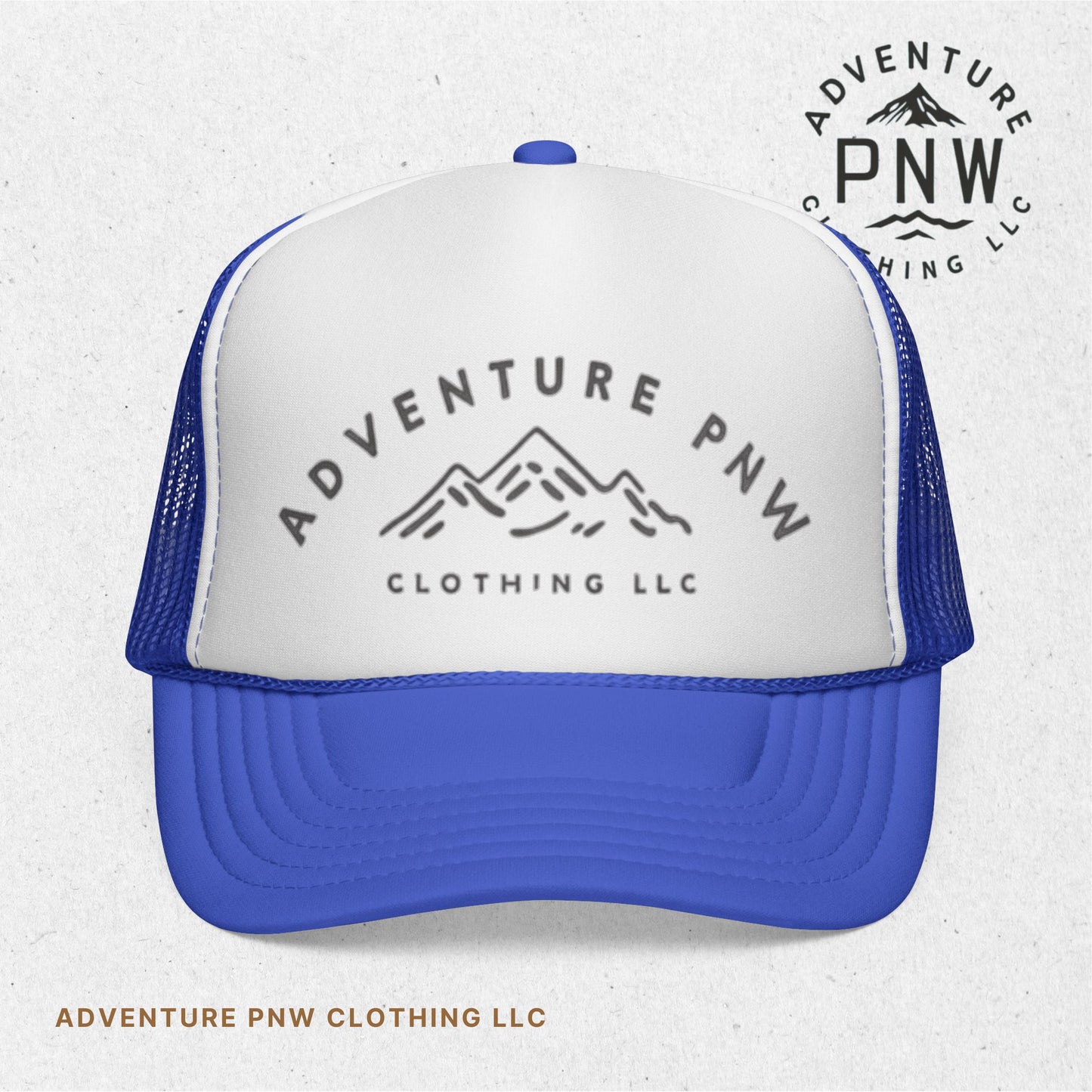 Trucker Caps with Adventure PNW Mountain | Durable Polyester & Nylon Mesh Hats