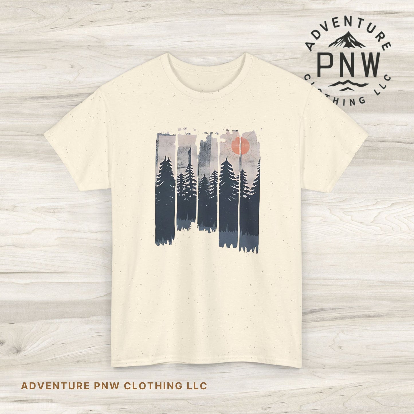 Forest Mountain T Shirt, Nature Lover Hiking Outdoorsy Tee, Glamping Adventure Vintage Tshirt, 90s Retro Camping Top, Unisex Heavy Cotton