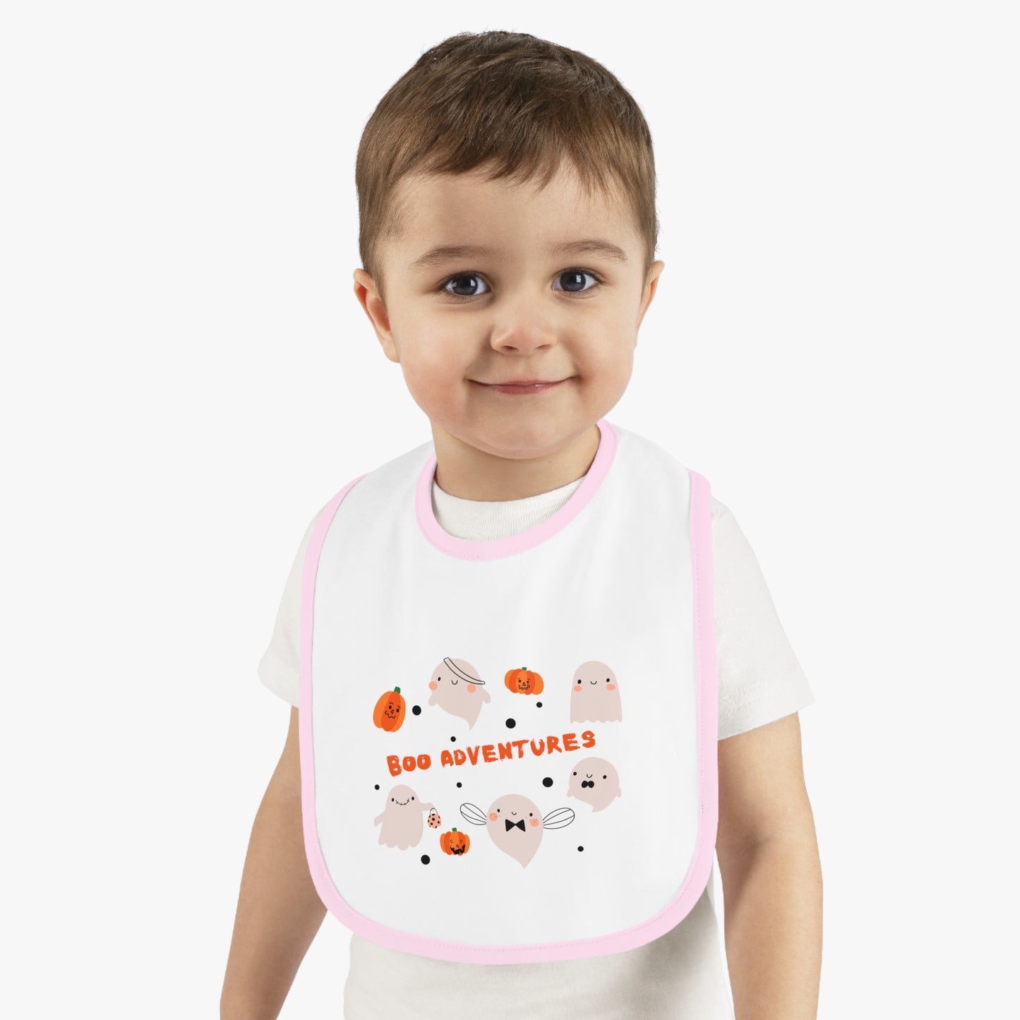 Adorable Halloween Baby Bib | Dancing Ghosts & Silly Pumpkins