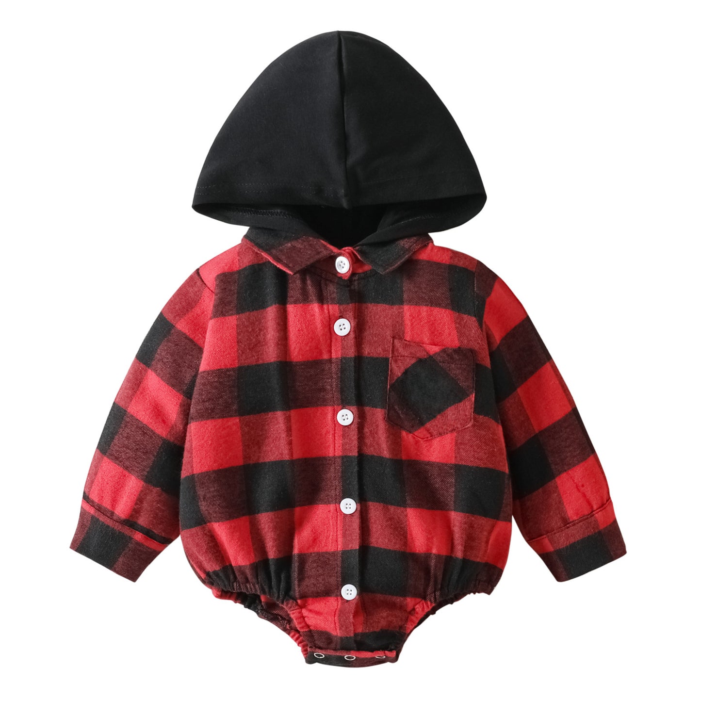 Baby Plaid Hooded Jumpsuit | Cotton Baby Clothing for All Seasons