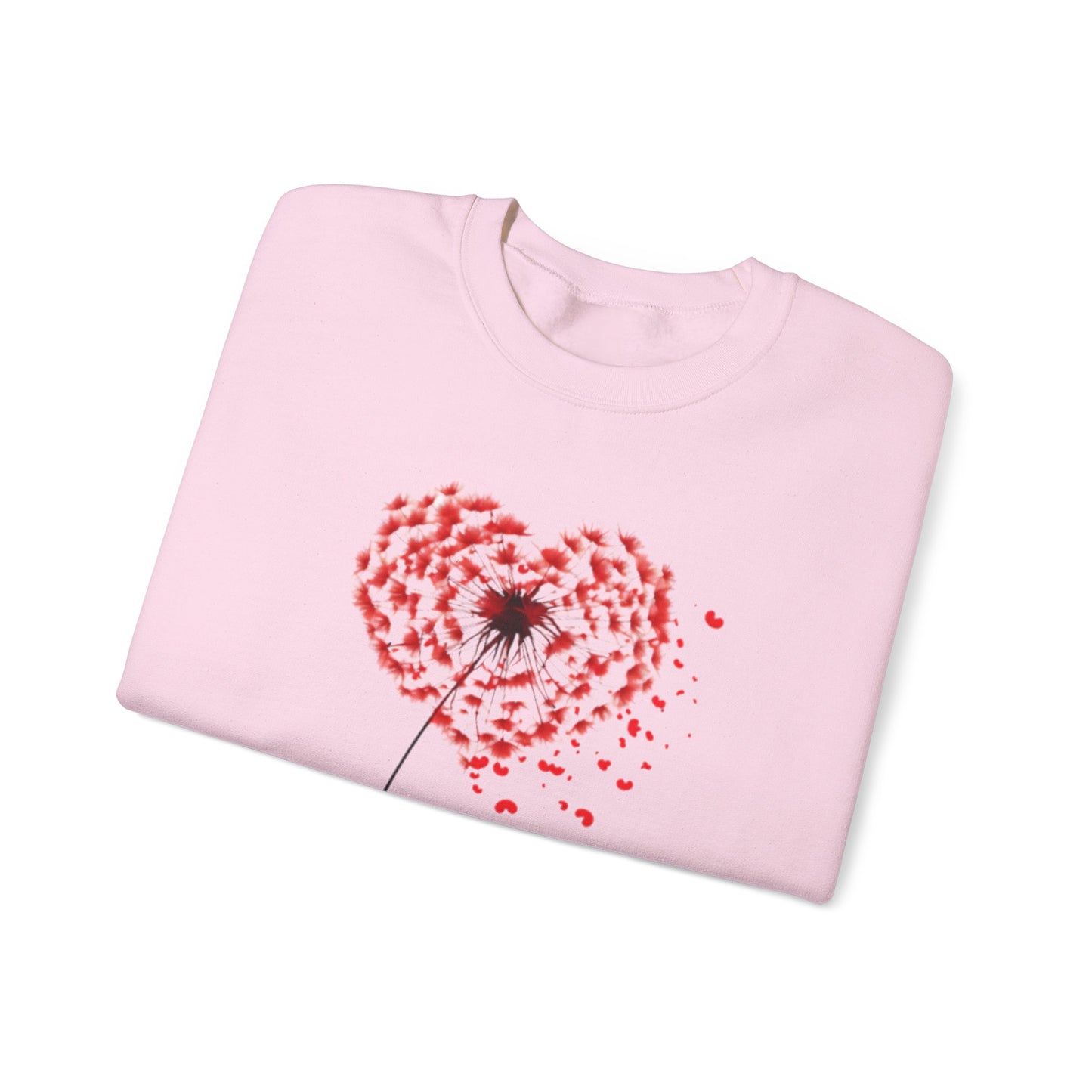 Dandelion Heart Sweatshirt, Valentine Sweatshirt, Wildflower Sweatshirt, Valentine Flower Sweatshirt, Love Sweatshirt - Unisex Sweatshirt