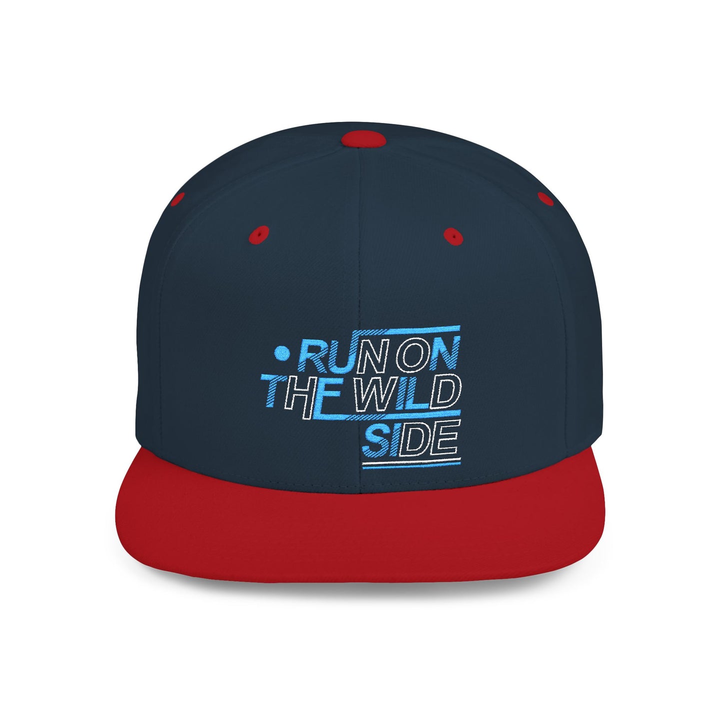Run on the Wild Side Flat Bill Snapback Hat, Cool Unisex Cap for Outdoor Adventures, Trendy Hat for Summer Festivals, Great Gift for Nature