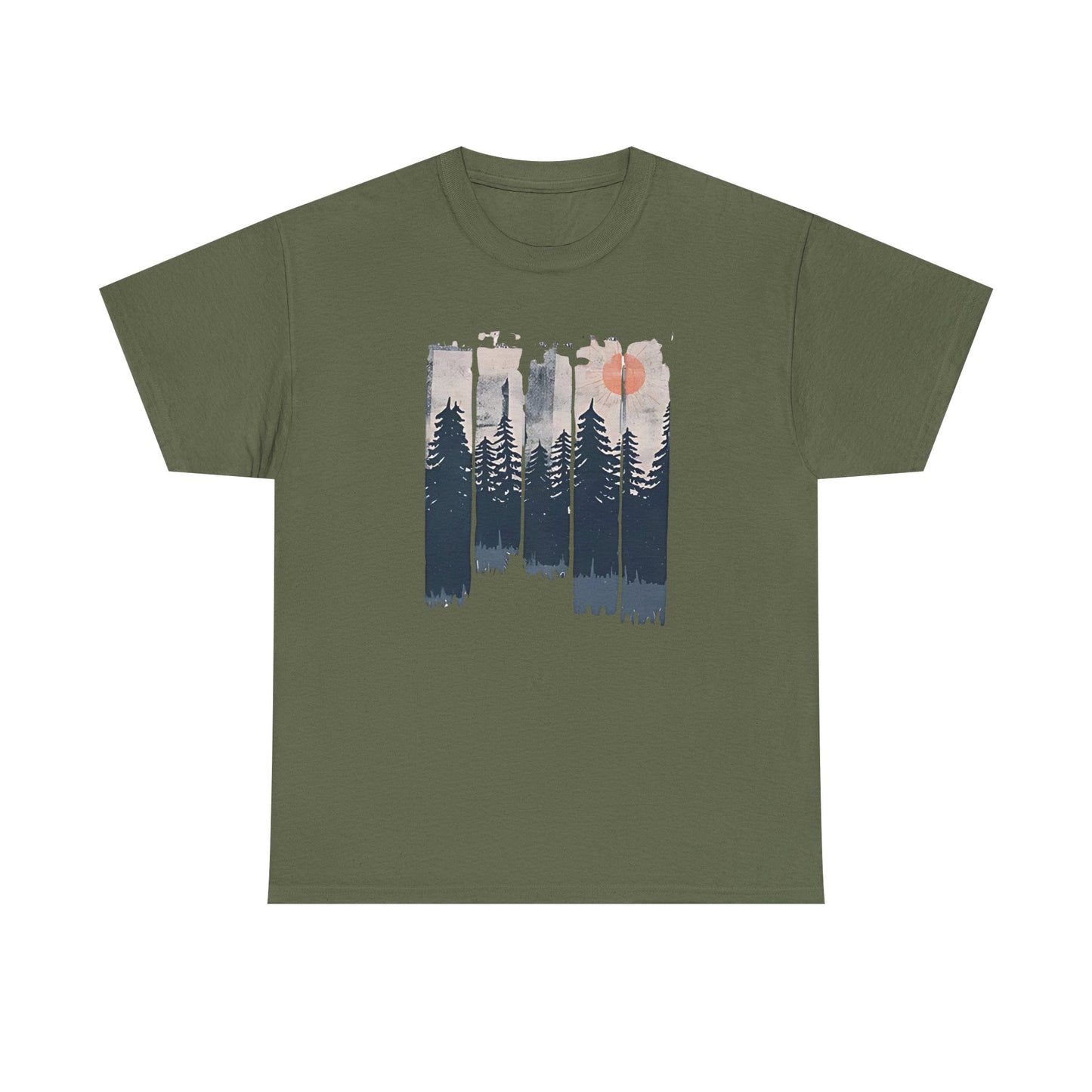 Forest Mountain T Shirt, Nature Lover Hiking Outdoorsy Tee, Glamping Adventure Vintage Tshirt, 90s Retro Camping Top, Unisex Heavy Cotton