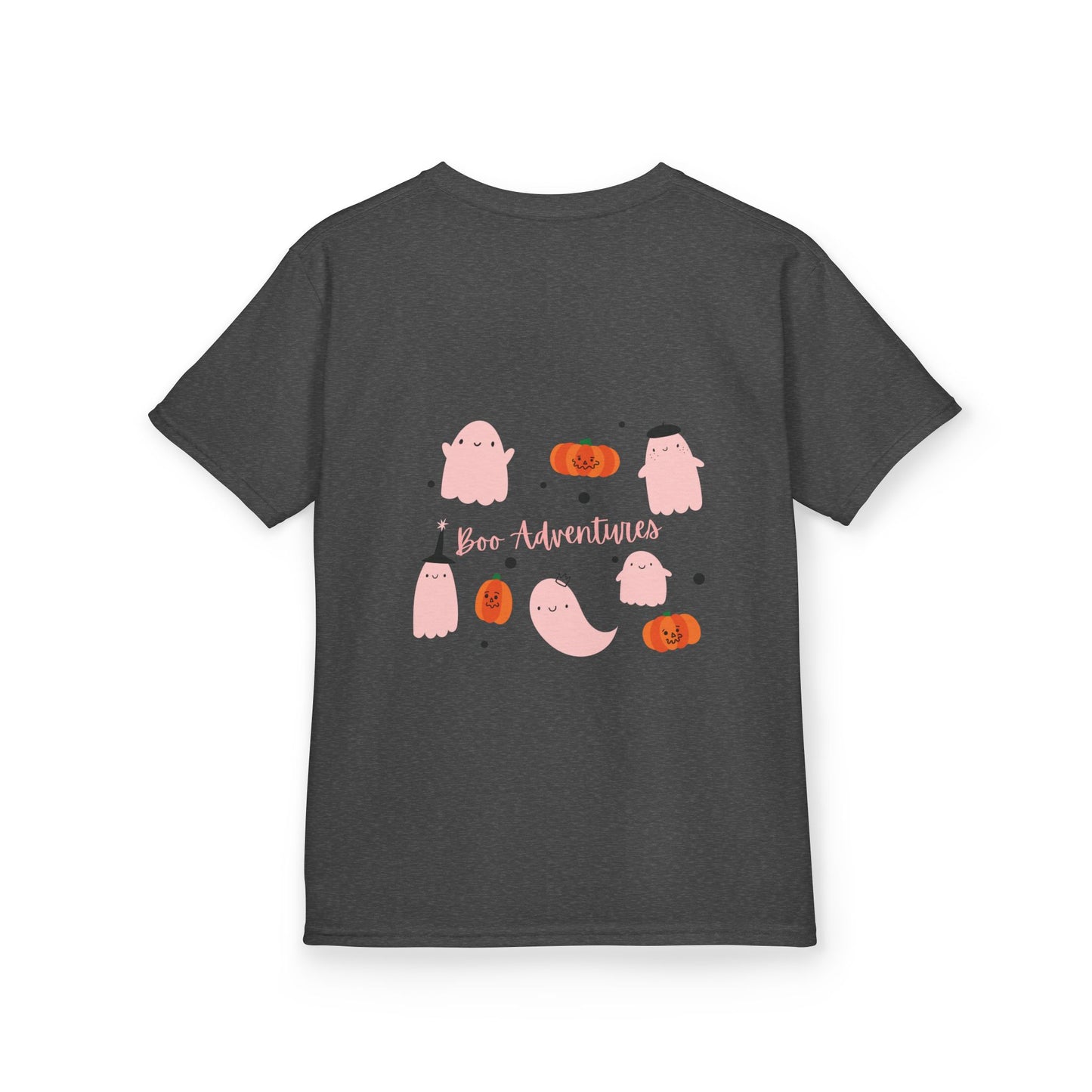 Kids Tee, Cute Ghost Pumpkins Boo Adventure Shirt for Children, Halloween Pumpkin Costume Youth Top, Halloween Party Outfit, Fall Kid's