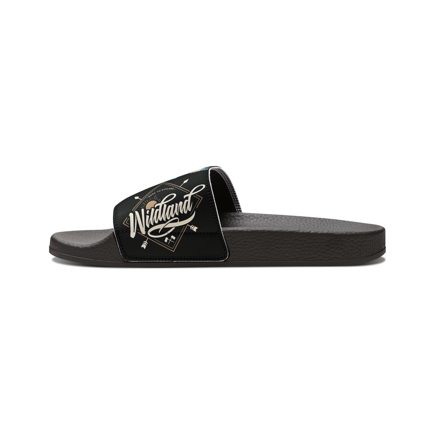 Trendy Women's Sandals, Fun Graphic Slide Sandals, Stylish Summer Footwear, Poolside Slides, Comfortable Casual Sandals