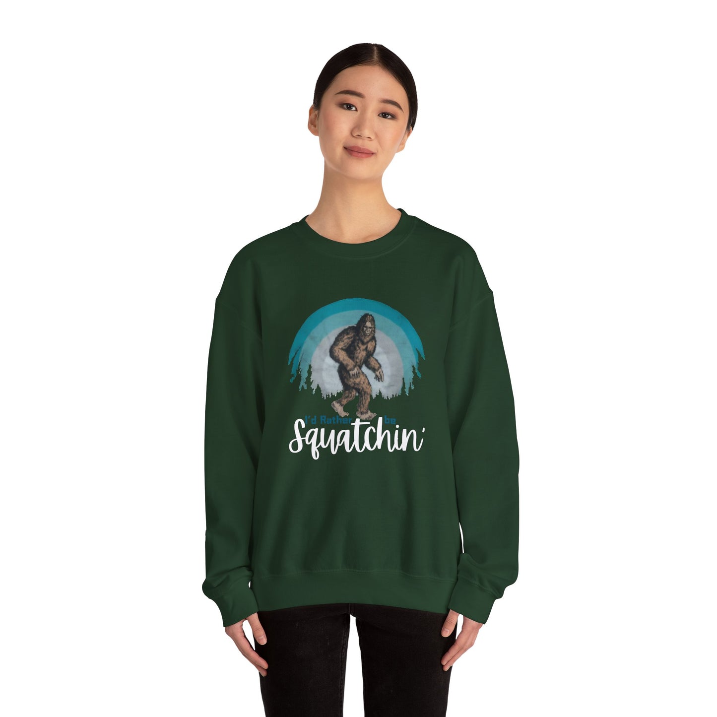 Squatchin Sweatshirt, Bigfoot Crewneck, Sasquatch Sweater, Vintage Yeti Jumper, Funny 80s Hoodie