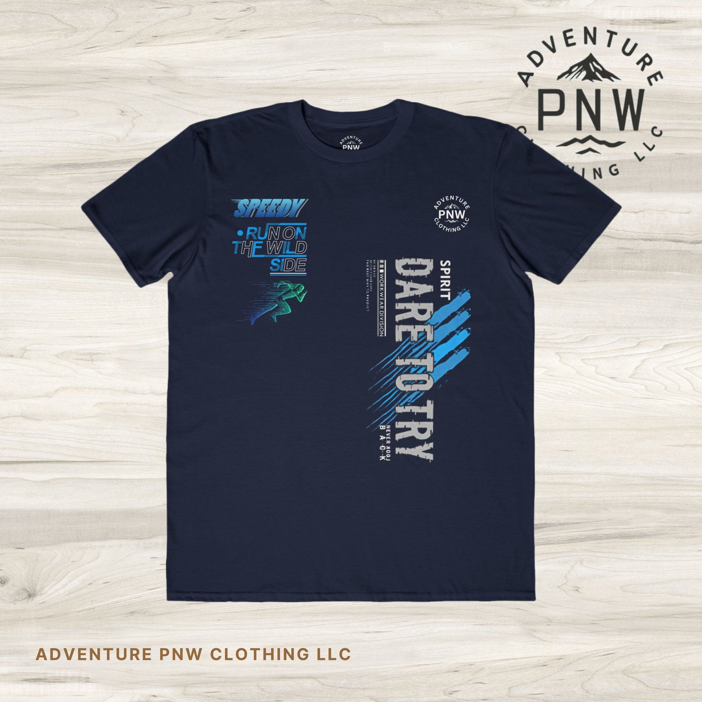 Athletic T-Shirt, Outdoor Adventure Tee, Dare to Try Running Hiking PNW Lightweight Fashion Tee, Men's Activewear, Fitness Top