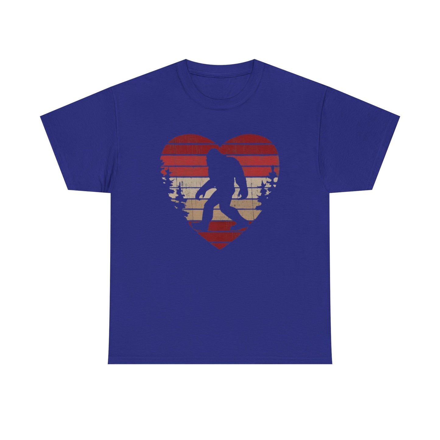 Bigfoot Heart Valentines Day Unisex Tee, Love Sasquatch Shirt, Valentines Day Shirt for Men Boys Girls Kids, Bigfoot Lover Gift, Cute