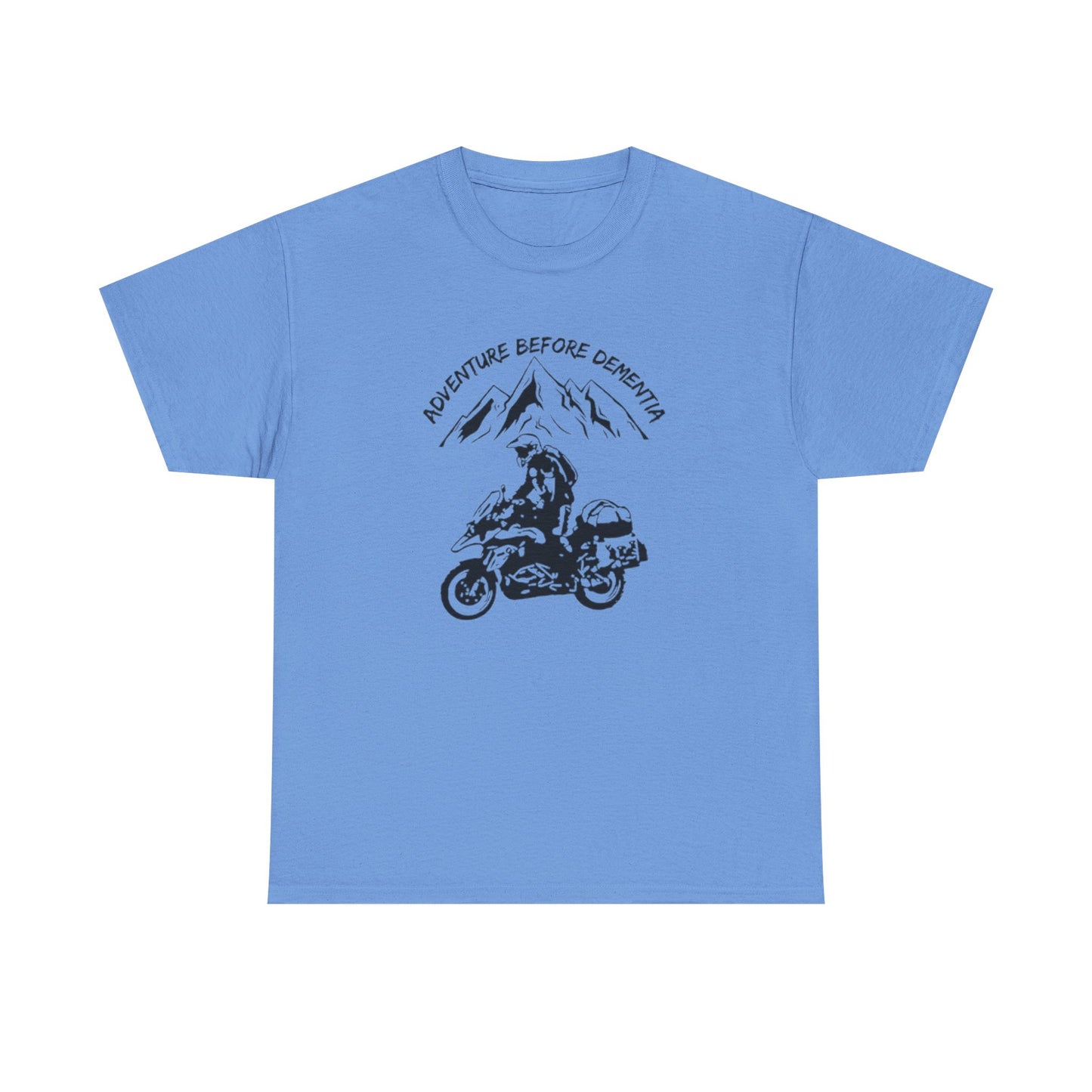 Adventure Before Dementia T-Shirt, Motorcycle & Mountain Travel Tee, Unisex Hiking and Camping Shirt for Outdoor Enthusiasts