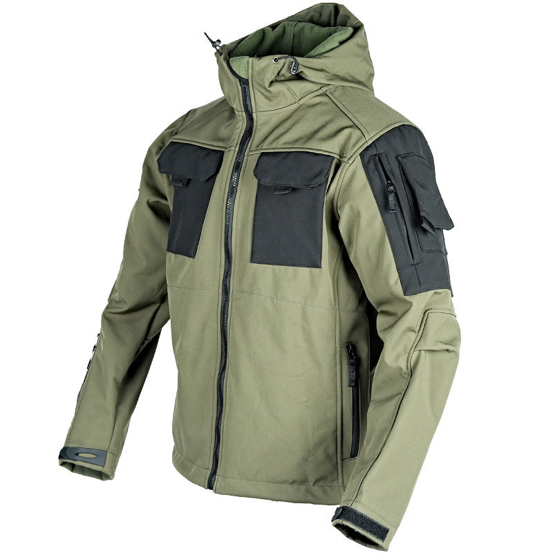 Tactical Soft Shell Jacket - Heavy-Duty Waterproof Outdoor Windbreaker with Multi-Pockets