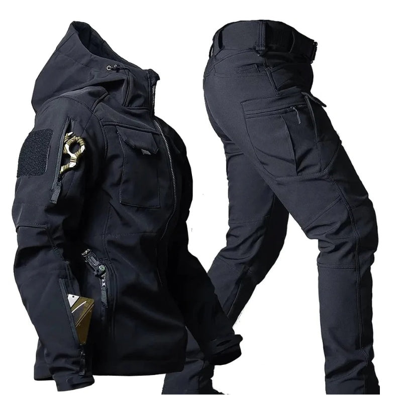 Tactical Soft Shell Jacket - Heavy-Duty Waterproof Outdoor Windbreaker with Multi-Pockets