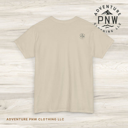 Nature Guitar Men T-Shirt, Creative Guitar Printed Tee for Glamping & Adventure, Outdoorsy Shirt