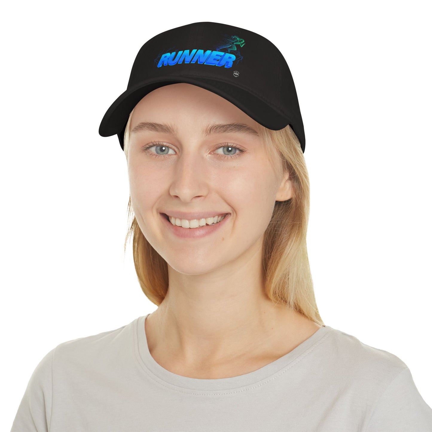 Runner Red Low Profile Baseball Cap - Stylish Hat for Runners, Casual Wear, Gift for Athletes, Running Events, Outdoor Activities