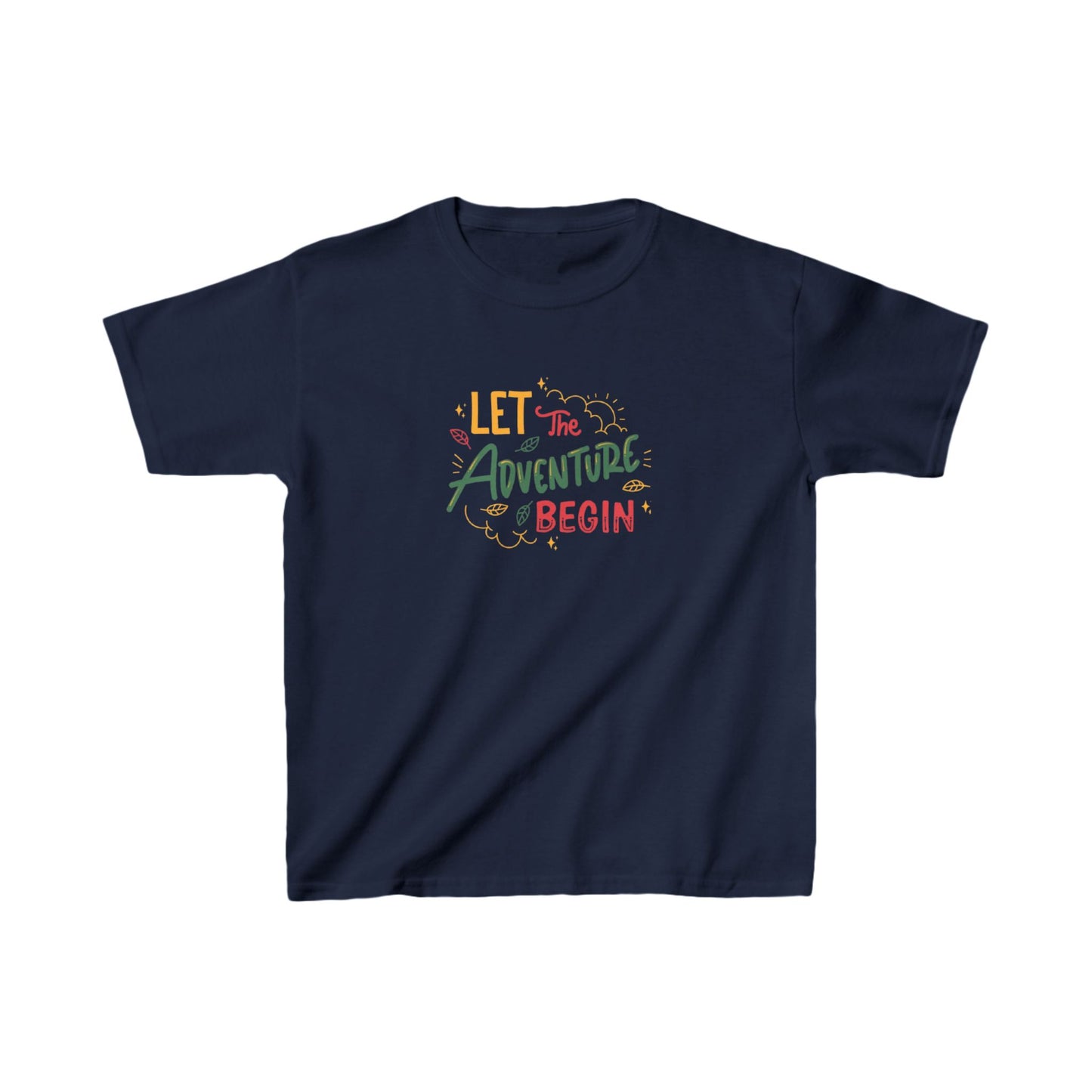 Lets the ADVENTURE Begins with CHRISTMAS Vibes Kids Heavy Cotton™ Tee| Christmas Adventure Outfit