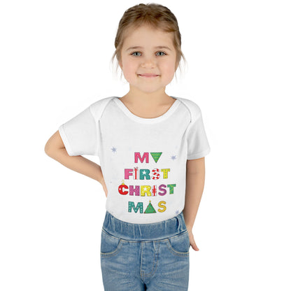 MY FIRST CHRISTMASS |Infant Baby Rib Bodysuit |Christmas Adventure Outfit