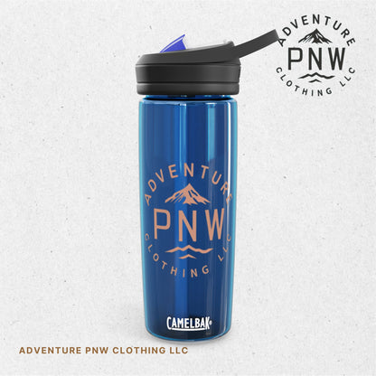 Personalized Orange Logo CamelBak Eddy® Water Bottle | Adventure PNW Mountain | 20oz & 25oz Durable Tritan™