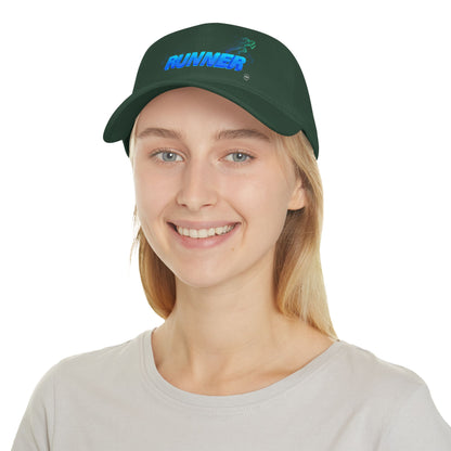 Runner Red Low Profile Baseball Cap - Stylish Hat for Runners, Casual Wear, Gift for Athletes, Running Events, Outdoor Activities