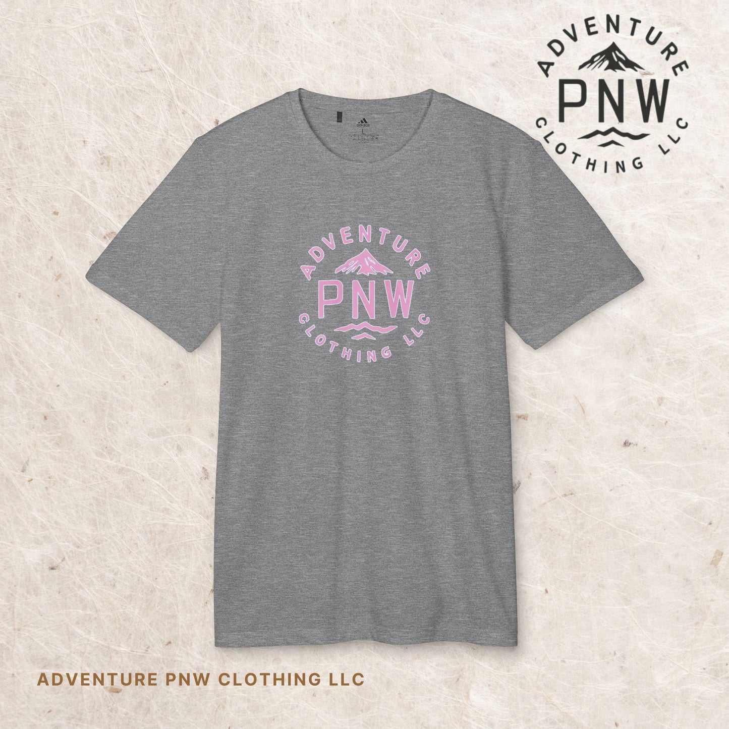 Adidas PNW Pink Logo Tee – Unisex Sport Adventure