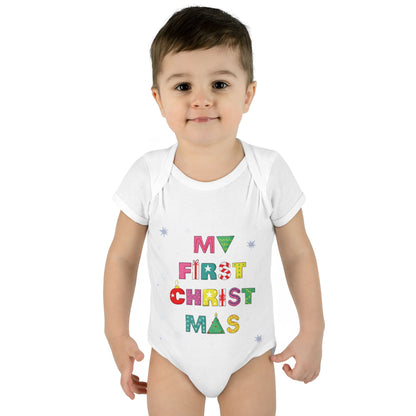 MY FIRST CHRISTMASS |Infant Baby Rib Bodysuit |Christmas Adventure Outfit