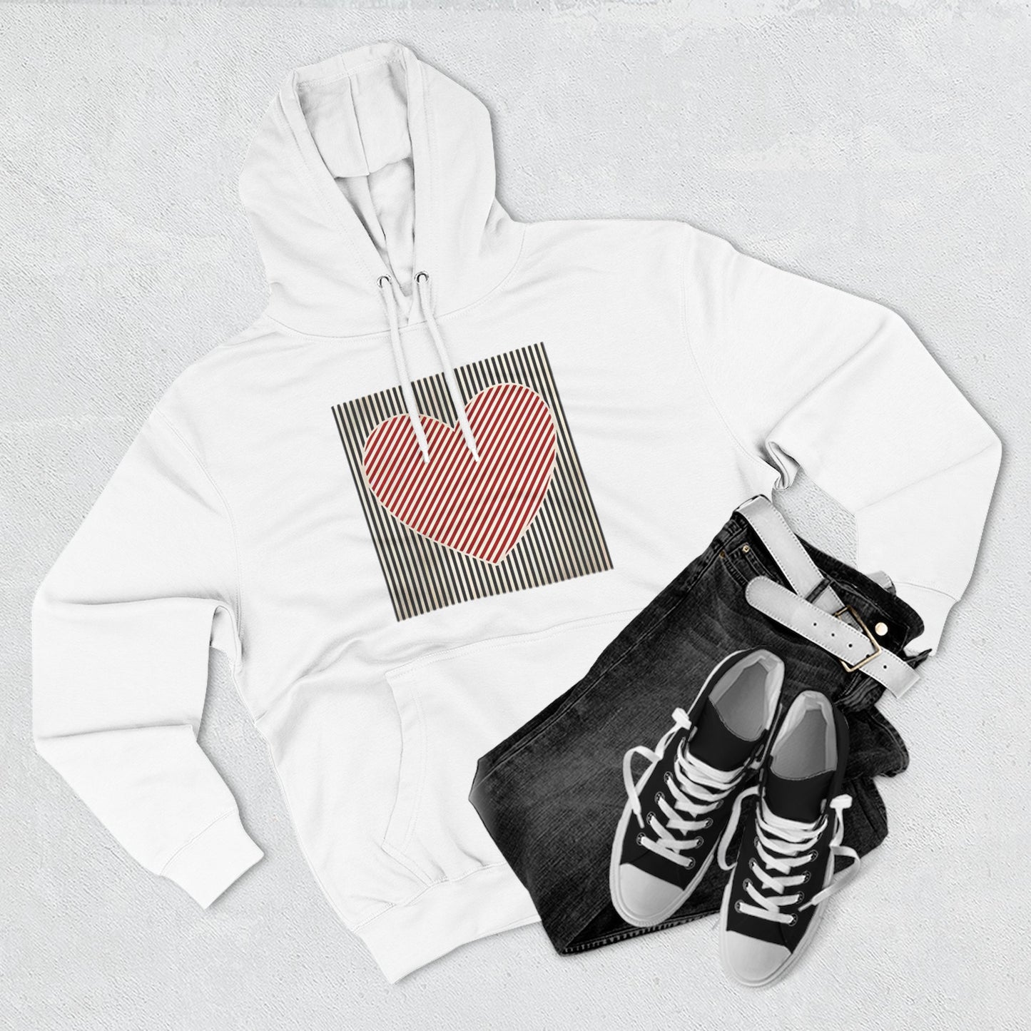 Retro Heart Valentine Hoodie – Cute Adventure Gift for Her