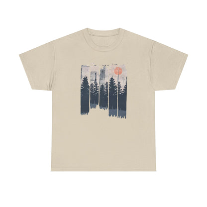 Forest Mountain T Shirt, Nature Lover Hiking Outdoorsy Tee, Glamping Adventure Vintage Tshirt, 90s Retro Camping Top, Unisex Heavy Cotton