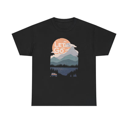 Women's Mountain Graphic T Shirt, Glamping Adventure Nature Lover Tee, Unisex Heavy Cotton, Casual 90s Shirt, Camping Hiking Wilderness
