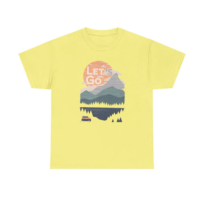 Women's Mountain Graphic T Shirt, Glamping Adventure Nature Lover Tee, Unisex Heavy Cotton, Casual 90s Shirt, Camping Hiking Wilderness