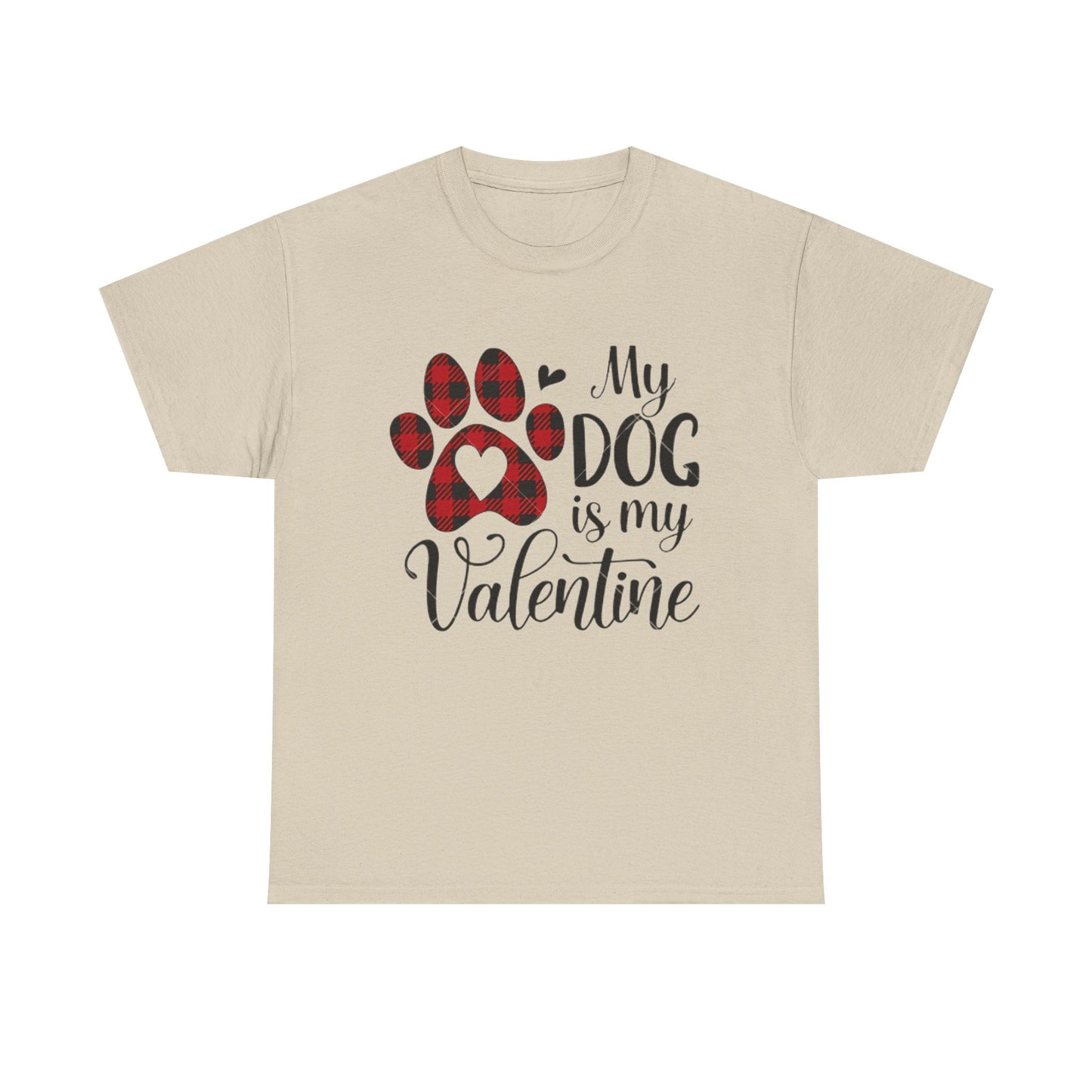 Valentine's Day Dog Lover Tee, Unisex Valentine's Day T-shirt, My Dog is My Valentine Shirt, Valentine's Day Gift, Heart Dog Tee, Love Tee