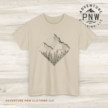Mountain Range Adventure Unisex Tee, Hiking T-Shirt National Parks, Outdoors Gift Nature Lover Shirt, Diamond Range Shirt