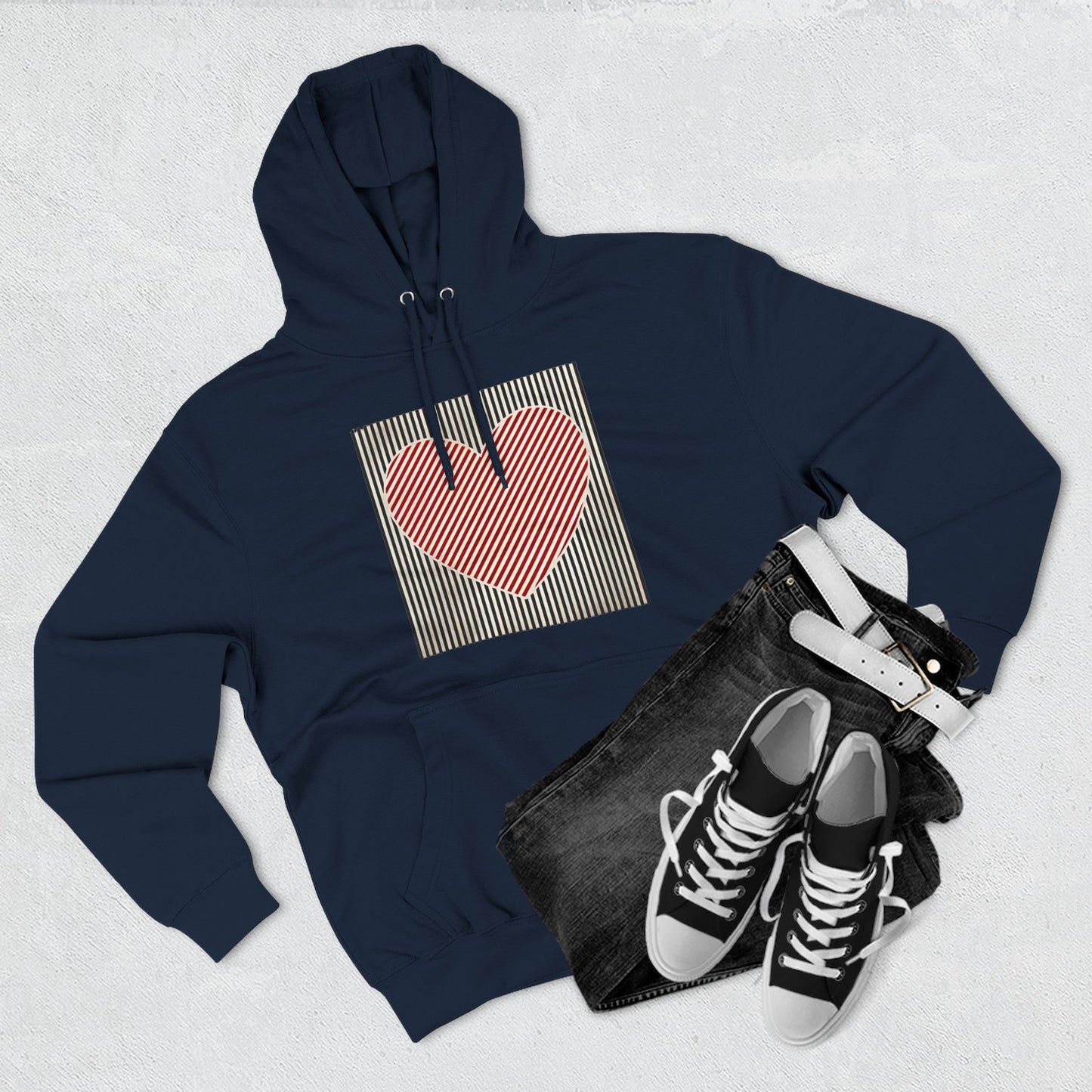 Retro Heart Valentine Hoodie – Cute Adventure Gift for Her