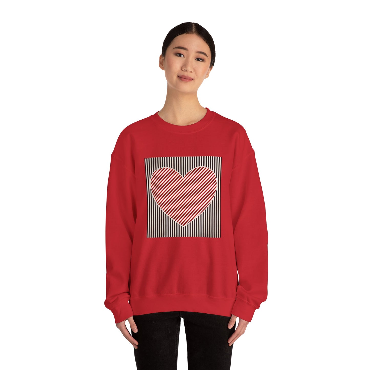 Retro Valentines Heart Sweatshirt, Cute Love, Womens Valentine, Teacher Mom Heart, Crewneck Sweatshirt, Gift for Her