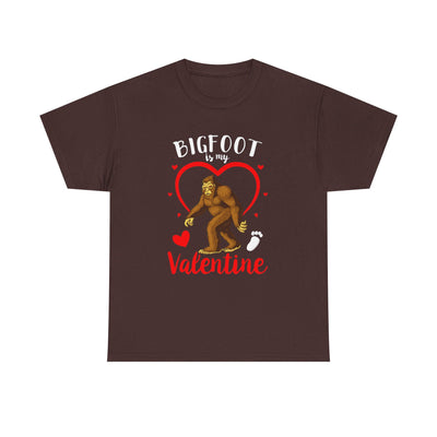 Bigfoot Is My Valentine Unisex Tee, Bigfoot Lover Gift, Cryptid Valentine Shirt, Folklore Love Tee, Funny Vday Tee, Valentines Day Gift