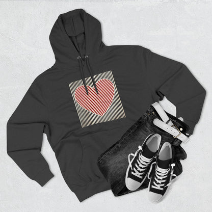 Retro Valentines Heart Hoodie, Cute Love Sweatshirt, Womens Valentines Hoodie, Teacher Mom Heart Hoodie, Vintage Three-Panel Fleece