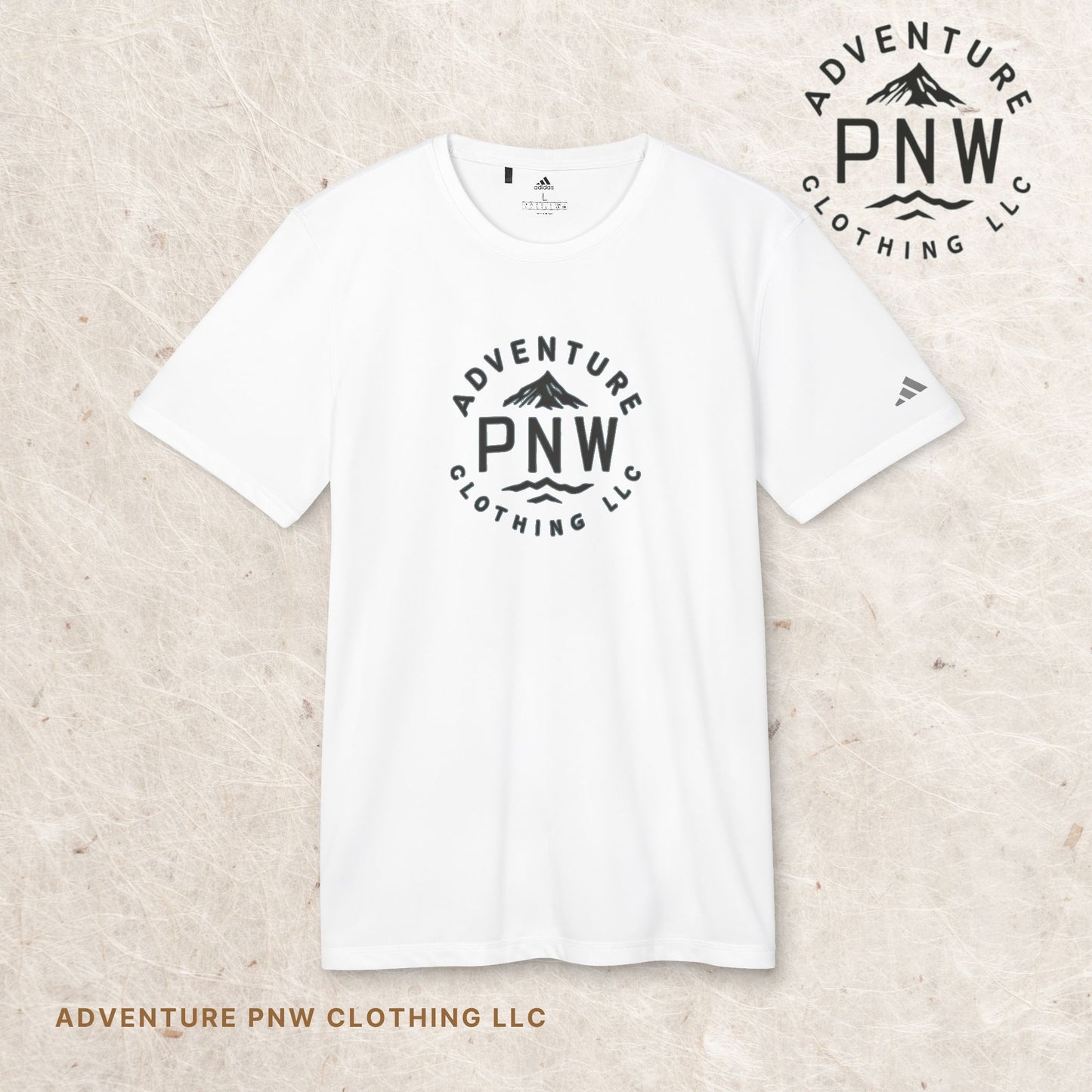 Adidas® Unisex PNW Black Logo Sport T-Shirt | Premium Comfort Athletic Adventure Mountains