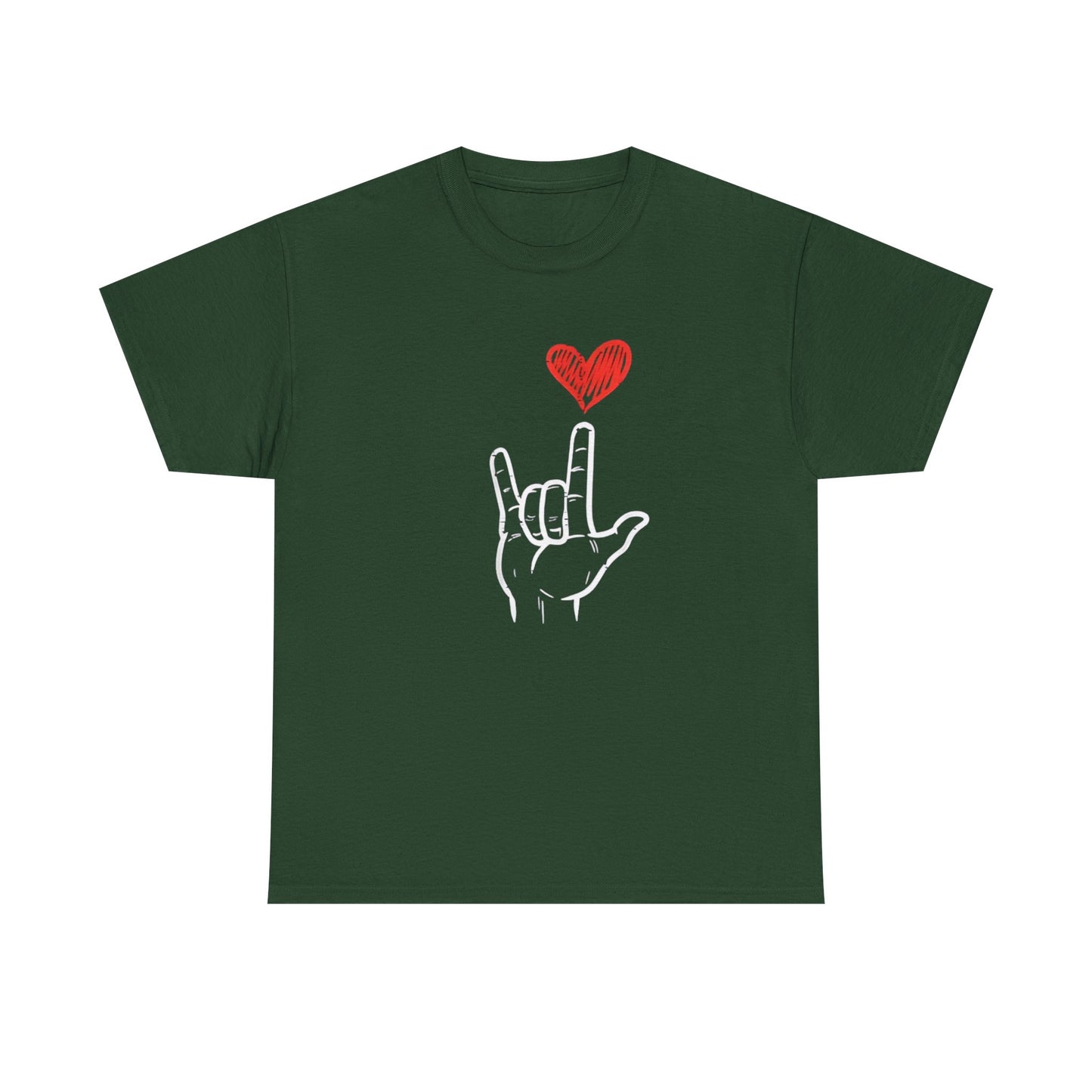 Valentines Day I Love You Hand Sign Heart Unisex T-Shirt, Gift for Him or Her, Valentines Tee, Love Gesture Graphic Tee, Romantic Shirt,