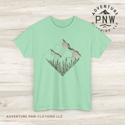 Mountain Range Adventure Unisex Tee, Hiking T-Shirt National Parks, Outdoors Gift Nature Lover Shirt, Diamond Range Shirt