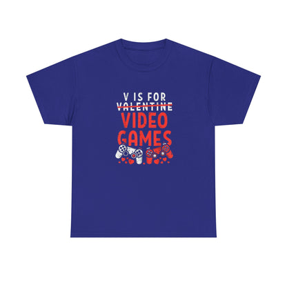 Funny Gamer Valentine Tee – Adventure V Is for Video Games