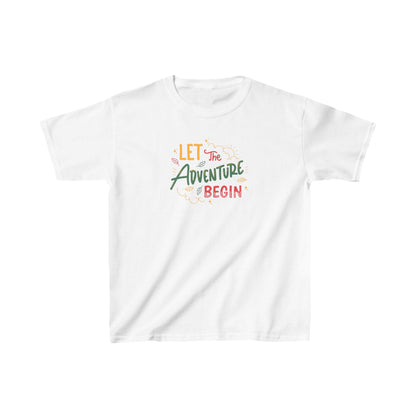 Lets the ADVENTURE Begins with CHRISTMASS Vibes Kids Heavy Cotton™ Tee| Christmas Adventure Outfit